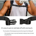 thumbnail image 2 of Qucyy 2 Pack Backpack Chest Straps Heavy Duty Adjustable Backpack Sternum Strap Easy to Install Prevents Slipping Size Fits All Black Moderate size, 2 of 5