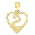 thumbnail image 4 of 10k Initial Heart Pendant for Necklace, Letter S, Personalized Gifts for Her, 4 of 5