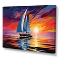 thumbnail image 2 of Designart "Sailboat Sailing harmonies II" Sailing Boat Canvas Wall Art, 2 of 5
