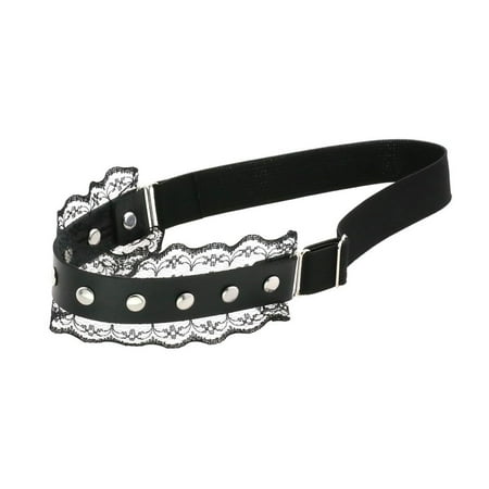 

Younar 2 Pieces Adjustable Elastic Lace Leather Leg Harness Belt
