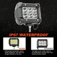 thumbnail image 5 of 4inch LED Work Light White Cube Pods Spot Flood Driving Fog Lamp Offroad Pack of 2 Cool White, 5 of 10