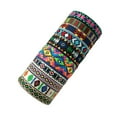 thumbnail image 6 of Set of 10 Versatile Bohemians Handmade Braided Wristchain Colorful Woven Friendship Handchain Women Jewelry, 6 of 8