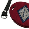 thumbnail image 2 of Rustic Arkansas State Flag Distressed USA Round Leather Luggage Card Suitcase Carry-On ID Tag, 2 of 6