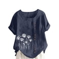 thumbnail image 2 of Babysbule Crew Neck Floral Short Sleeve Blouse, Women's, 2 of 5