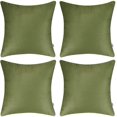 thumbnail image 1 of Thmyo Paquete de 4 fundas de almohada 100% algodón, cómodas, decorativas y sólidas, fundas de cojín cuadradas, fundas de almohada en blanco para sublimación, fundas de almohada navideñas para sofá (18, 1 of 4