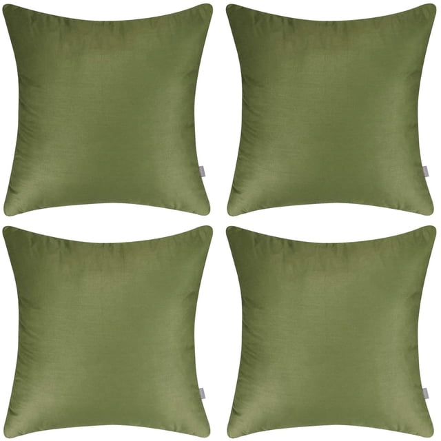 Thmyo Paquete de 4 fundas de almohada 100% algodón, cómodas, decorativas y sólidas, fundas de cojín cuadradas, fundas de almohada en blanco para sublimación, fundas de almohada navideñas para sofá (18