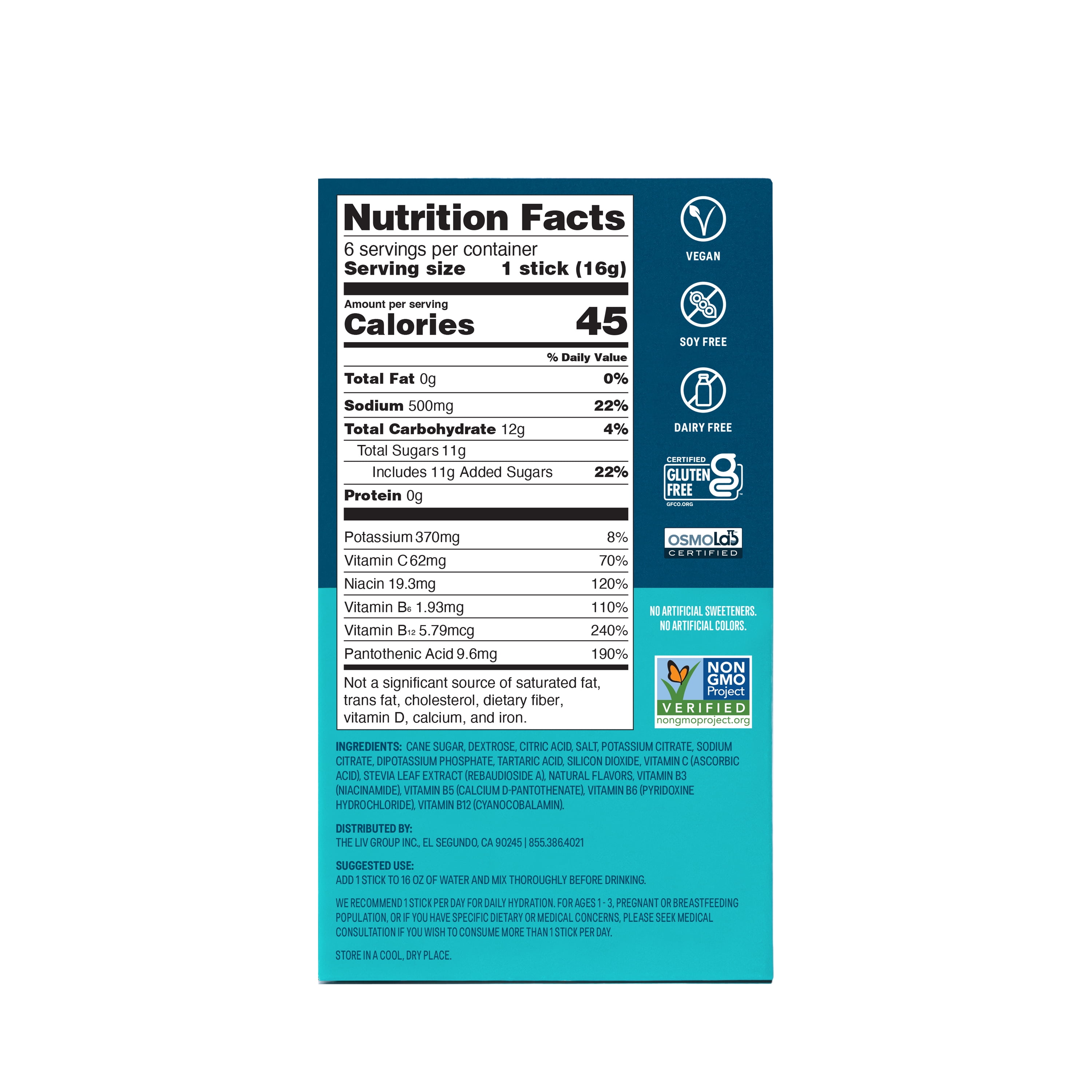 (8 pack) Liquid I.V.® Concord Grape Hydration Multiplier® Powdered Electrolyte Drink Mix, 6 Count Packets