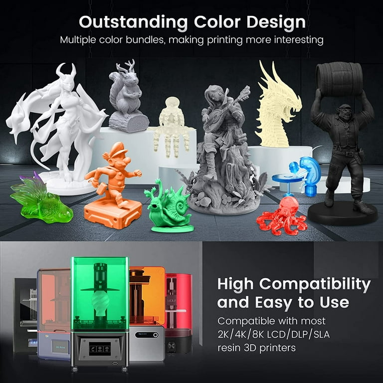 ELEGOO ABS-Like 3D Printer Resin, 405nm UV-Curing LCD Resin High