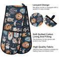 thumbnail image 4 of Dailycode Double Sided Oven Mitt with Loop Heat Resistant Kitchen Long Potholders 7" x 35" Various Happy Dogs, 4 of 6