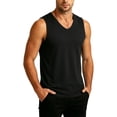 thumbnail image 4 of Kalauyu Mens Sleeveless V Neck Tank Tops Slim Fit Breathable Quick Dry Summer Solid Color Gym Workout Sleeveless Shirts, 4 of 5