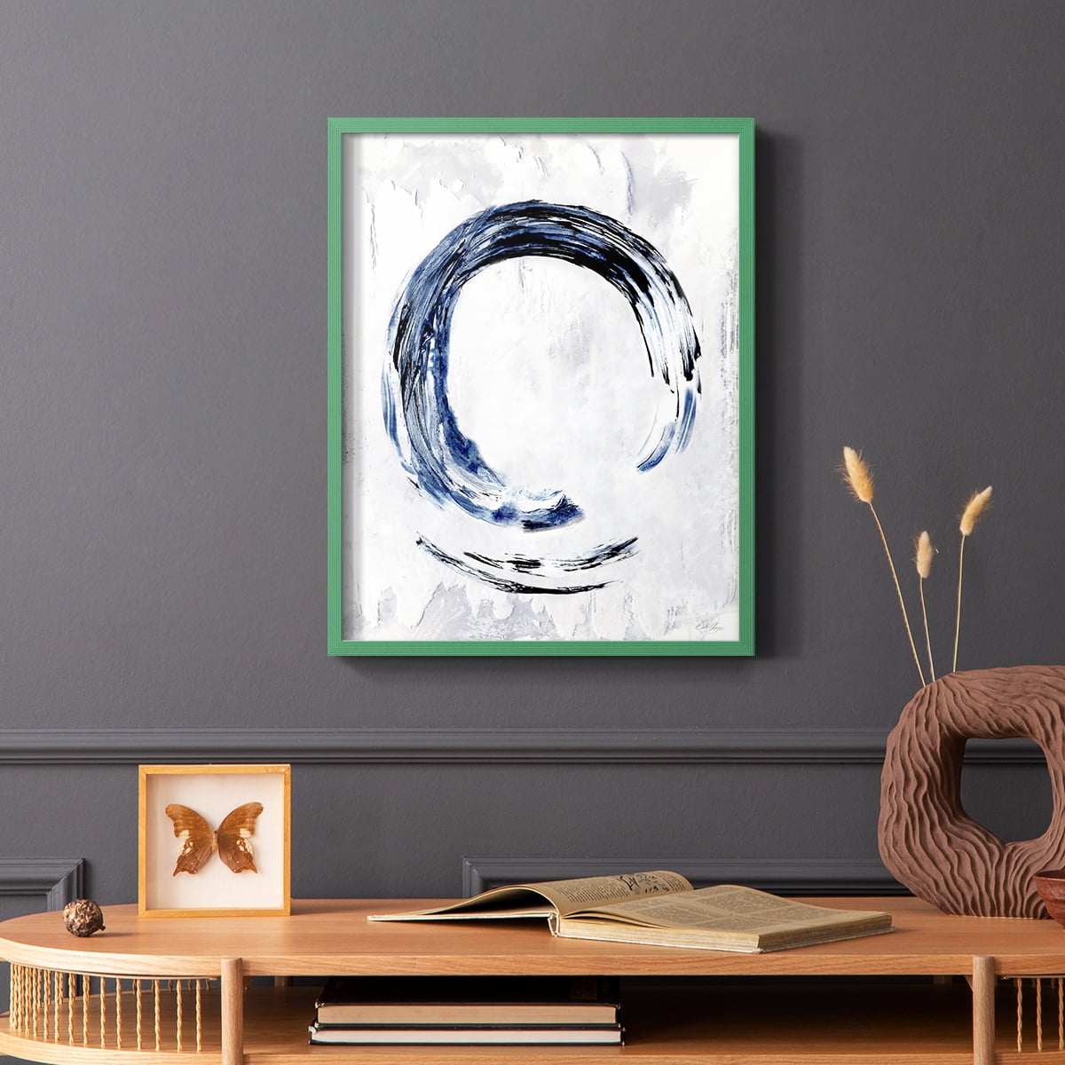 Moonglade II in Green Solid Wood 11 x 14 Framed Print
