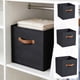 thumbnail image 1 of Caja De Tela Cubos de almacenamiento de tela plegables de 36 L, cajas decorativas cuadradas de 9,49 galones para organizar el hogar, contenedores de cajones no tejidos (negro, 1 unidad) JASKFLY, 1 of 8