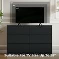 thumbnail image 4 of Hommpa Black 6 Drawers Dresser for Bedroom, Chest of Drawers TV Stand Dresser for Closet, Wooden Modern Storage Cabinet for Women Living Room Furniture, 4 of 12