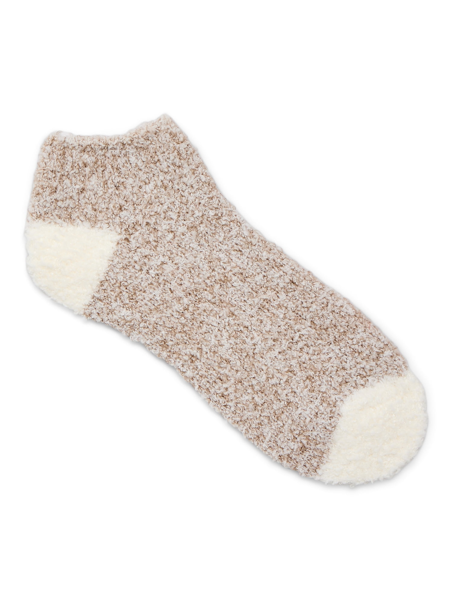 Joyspun Women's Double Layer Low Cut Lounge Socks, 3 Pack, Shoe Sizes 4-10