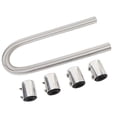 thumbnail image 1 of Kit de Tuyau de Refroidissement en Acier Inoxydable Flexible pour Radiateur Moteur Circulation Stable 48 Pouces Universel, 1 of 7