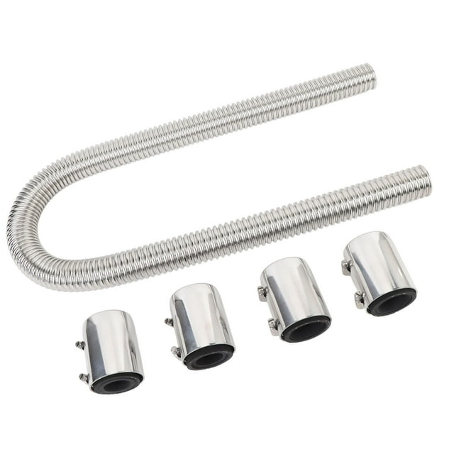 Kit de Tuyau de Refroidissement en Acier Inoxydable Flexible pour Radiateur Moteur Circulation Stable 48 Pouces Universel