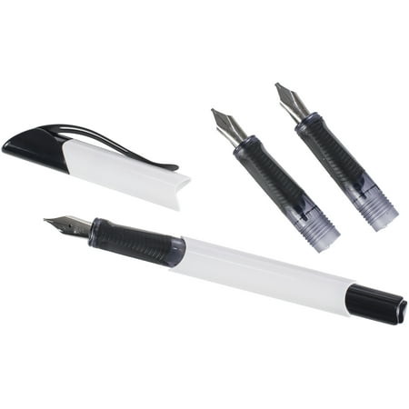 Manuscript Curve Fountain Pen Set W/3 Nibs-White