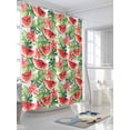 thumbnail image 3 of Fsddascl Watermelon Shower Curtain Set - 48" x 72" Washable Bathtub Curtain with 12 Hooks, Summer Fruit Flowers Leaf Tropical Plant Waterproof Fabric Stall Shower Curtains for Bathroom/Bathtub Décor, 3 of 6