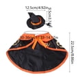 thumbnail image 4 of AuroraX Halloween Pet Cloak Set Dog Costumes for Small Dogs Adjustable Lightweight Soft Cozy 2 Pcs Pet Costume Set National Dog Month Black, 4 of 7