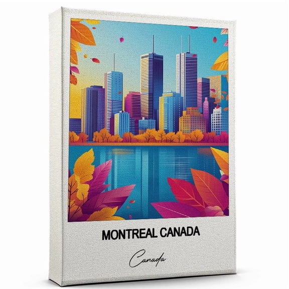 Montreal Canada Canvas Wall Art – Travel-Inspired Home Decor Featuring Canada Art Canvas – Unique Gift for Travel Canvas – Ready to Hang