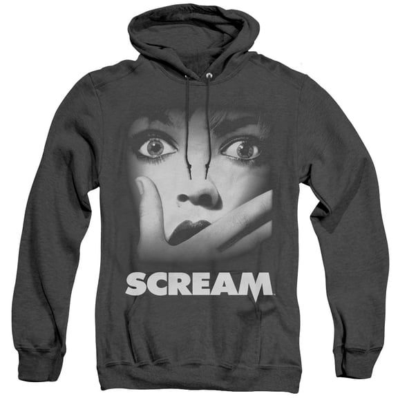 Scream Poster Adult Heather Hoodie Sweatshirt Black