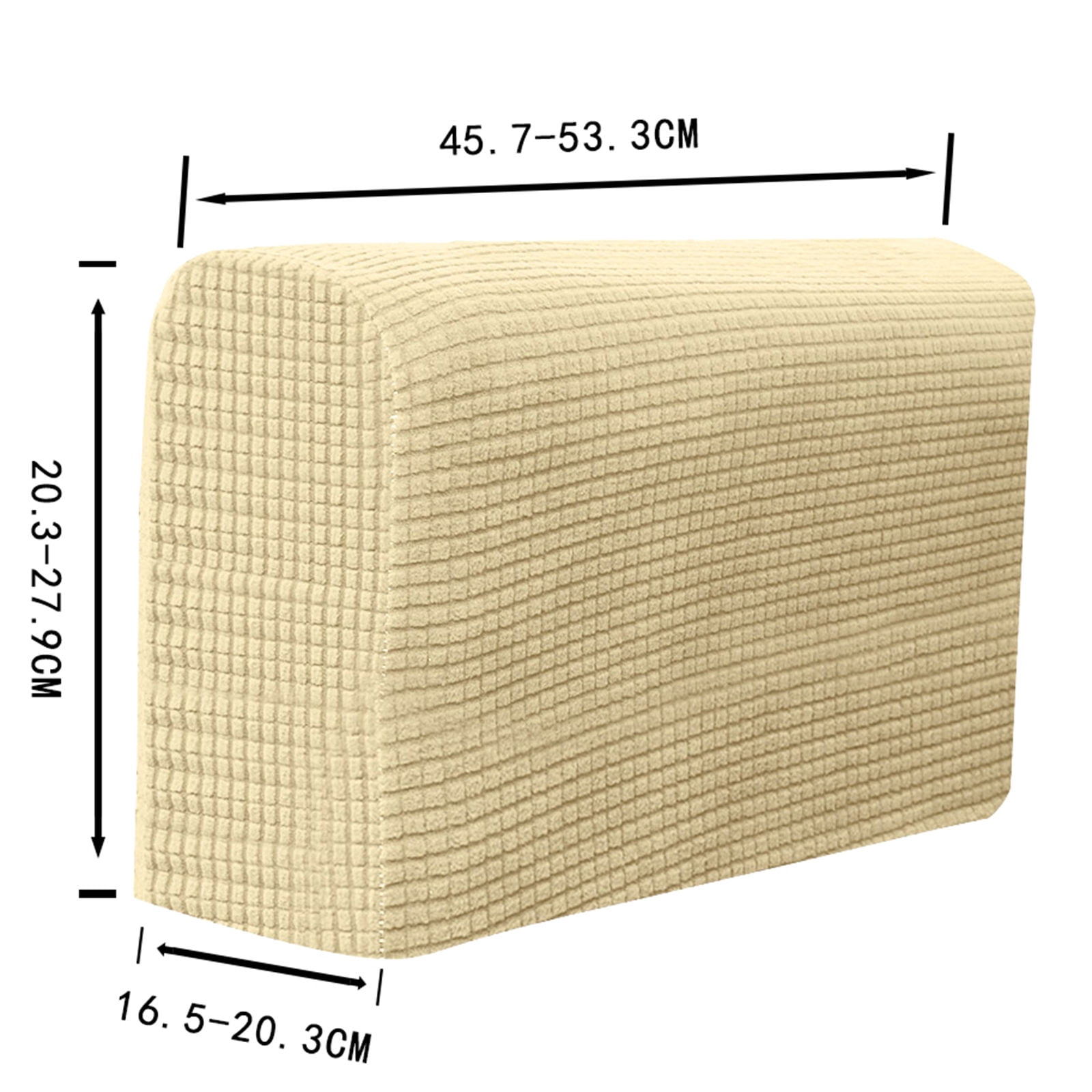 Stretch Armrest Covers, Anti-Slip Couch Arm Cover Washable Armchair Slipcover for Recliner Sofa Sofa Arm Protector Furniture Protector for Pets-Beige-4 pcs