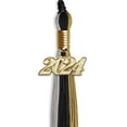 thumbnail image 4 of Endea Graduation Black/Grey/Antique Gold Graduation Tassel with Gold Date Drop, 4 of 11