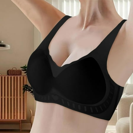 Mashaouyo 50% Off Clearance Bras for Older Women Super Gather Wireless Bra Anti Sagging Breasts Seamless Support Pushup Lifting Bras