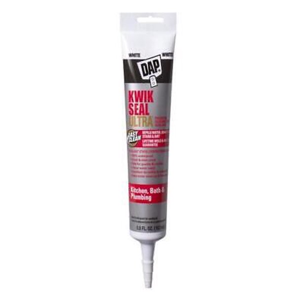 DAP Kwik Seal Ultra White Siliconized Acrylic Kitchen and Bath Sealant