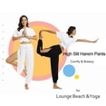 thumbnail image 5 of Women's Fashion Casual High Waist Pants Solid Color Yoga Sports Pants Slit Flowy Layered Palazzo Trousers Plus Size, 5 of 5