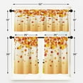 thumbnail image 3 of Fall Leaves Kitchen Window Curtains Valance and Tier Set 36 Inch, Autumn Orange Maple Leaf 3 Piece Window Treatment Tiers for Living Room Bedroom Kitchen Decor Drapes, 3 of 5