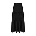 thumbnail image 3 of VBVC Women's Dressy Tiered Maxi Skirt,Office Work Skirt For Women,Summer Business Skirt with Lined and Pockets,Black,S-2XL, 3 of 7
