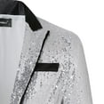 thumbnail image 5 of LIUJUNSHOP Regular Fit Men's Blazer Men's 3D Sequin Suit Jacket Printed Pocket Lapel Button Up Formal Style, 5 of 9