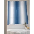 thumbnail image 3 of Sheer Curtains 63 Inch Length 2 Panels Set for Bedroom, Lake Blue White Ombre Semi Sheer Curtains for Windows, Retro Minimalist Gradient Art Voile Window Treatments Rod Pocket Curtain, 3 of 7