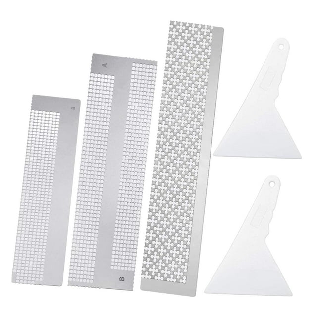 Paquete de de pintura de diamantes y 2 herramientas de reparación de pintura de diamantes, regla de dibujo DIY, regla de malla para taladro c