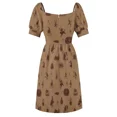 thumbnail image 5 of Folk Horror in brown Sleeveless Dress Casual dresses luxury dresses, 5 of 6