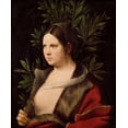 thumbnail image 2 of Giorgione 15x17 White Modern Wood Framed Museum Art Print Titled - Laura, 2 of 4