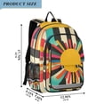 thumbnail image 2 of FORMRS Unisex School Backpack 17" Student Travel Bag with Laptop Compartment, Geometric Sun, 2 of 7