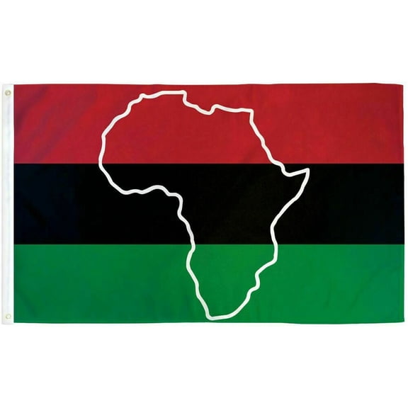 3x5 African Africa American Flag Afro Map Black Panther Flag 3'x5' Banner