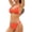 Orange, variant on Women'S Printed Halter Tie Back Bikini Swimsuit Flattering Coverage Two Piece Bathing Suit Royal Blue L