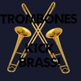 thumbnail image 3 of CafePress - Trombones Kick Brass Sweatshirt (Dark) - Classic Crew Neck Sweatshirt, 3 of 4