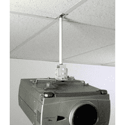 ALZO Short Suspended Drop Ceiling Video Projector Mount with Scissor Clamp for T-Bar Attachment with 10 Inch Drop