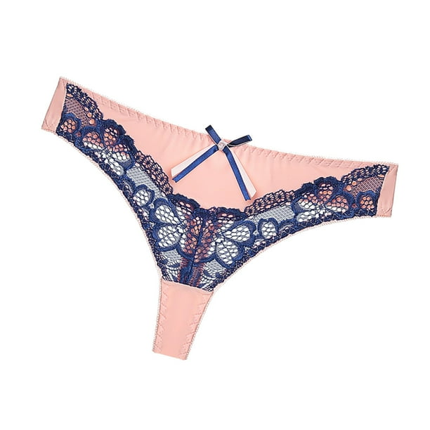 Taiaojing Women Sexy G String Thong Lace For Low With Knotbow Waist Panties Patchwork Ladies 5440