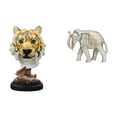 thumbnail image 1 of Escultura de cabeza de tigre de de madera tallada a mano para sala de estar, entrada, estantería, mesa, pasillo, escritorio, decoración, 1 of 8