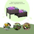 thumbnail image 3 of Outsunny Set of 2 Plastic Raised Garden Bed, Planter Box, Flower Vegetables Planting Container with Self-Watering Design and Drainage Holes for Patio Balcony, 3 of 9