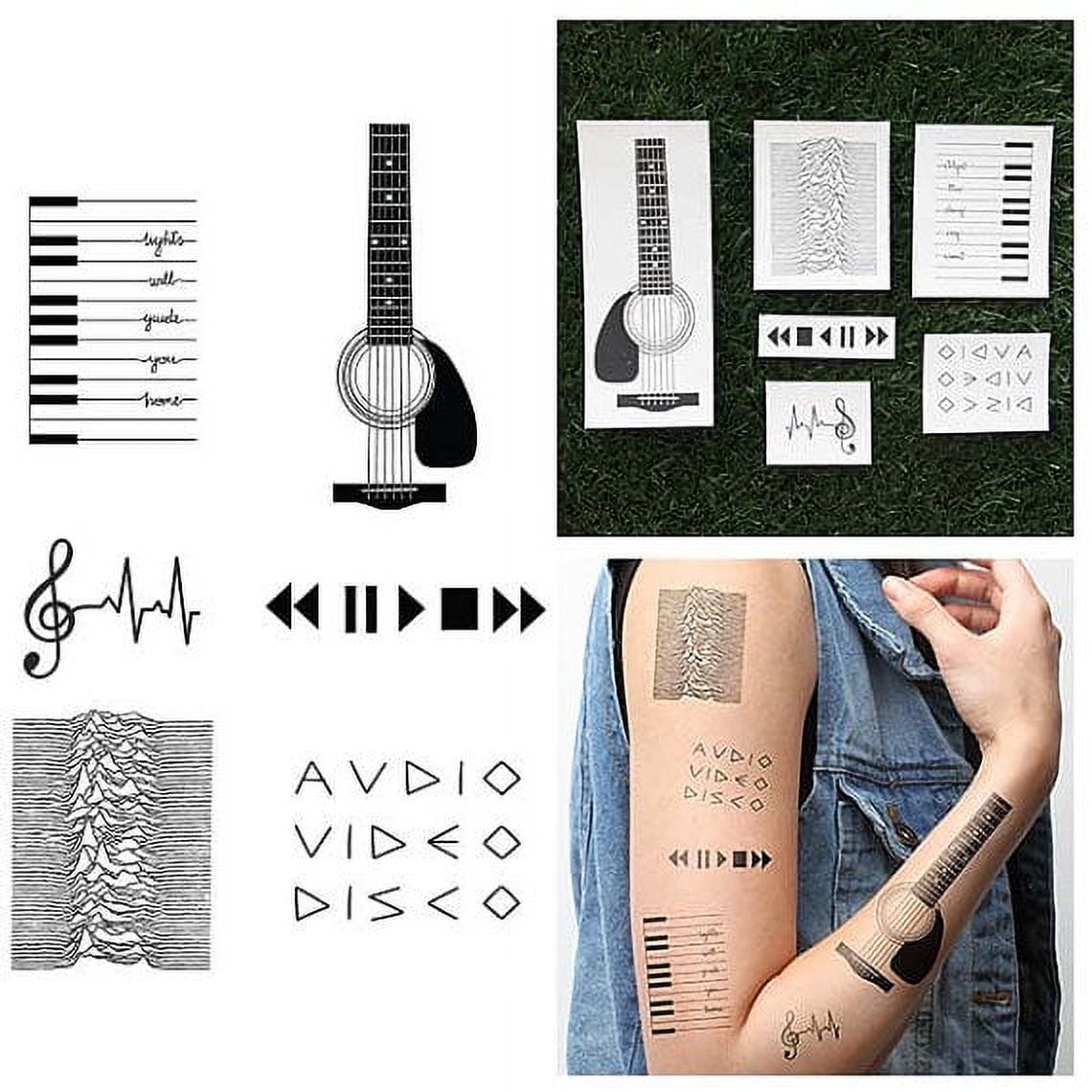 Musical notes- Semi-Permanent Tattoo By Easy.ink™ - The Revolutionary Long  Lasting Temporary Tattoo - easy.ink™