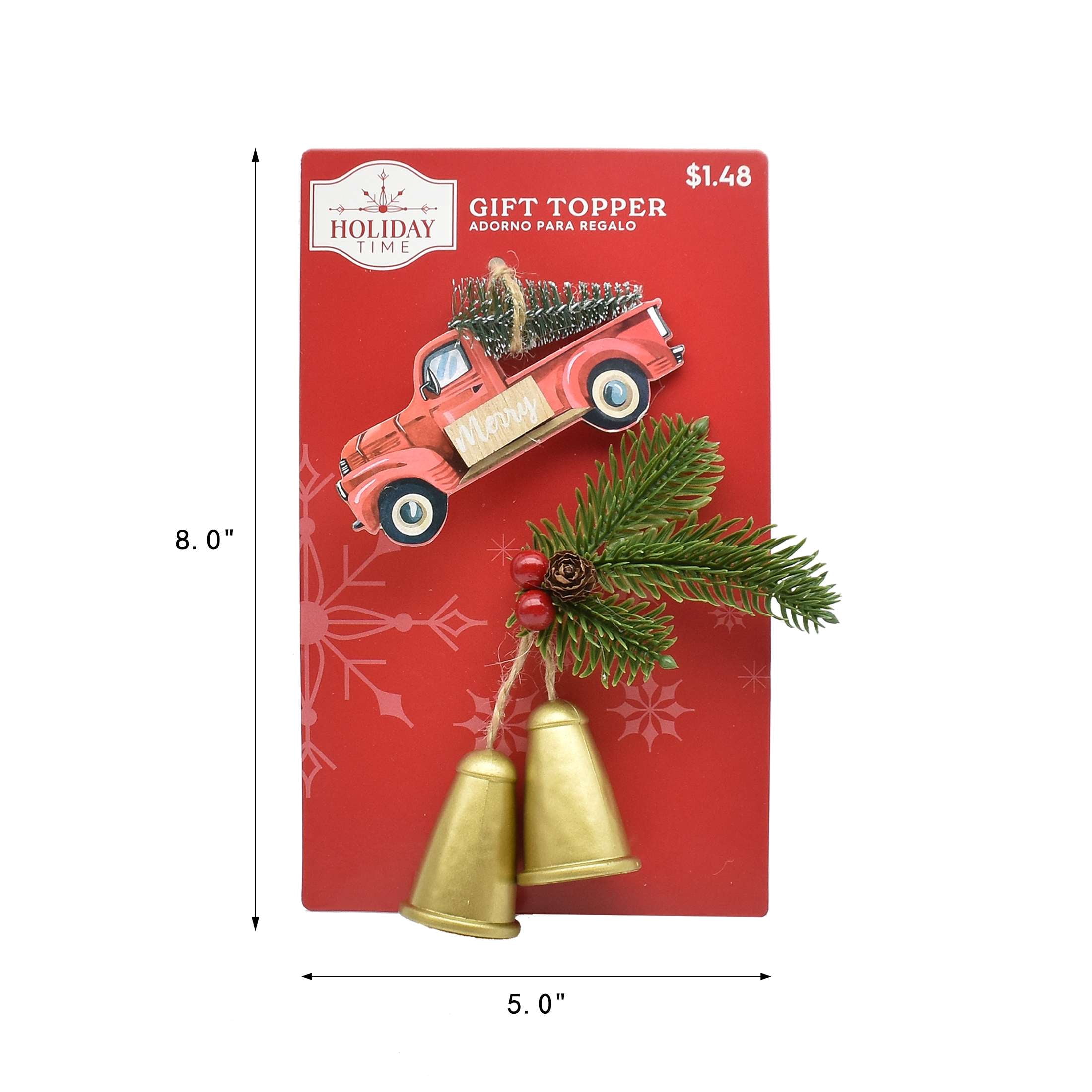Holiday Time 27pc 3ast Home for Christmas Plywood Red and Green Gnome Christmas Gift Tag