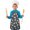 Skull and Flower-1, variant on Skull and Flower Gothic Pattern Teens Aprons, Adjustable Neck Strap, Toddler & Teens Aprons for Cooking & Baking, 19x23.6 Inches