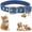 Blue, variant on Newborn Denim Dog Collar Adjustable Bling Diamond Puppy Cat Fancy Rhinestone Necklace,Blue,S Size