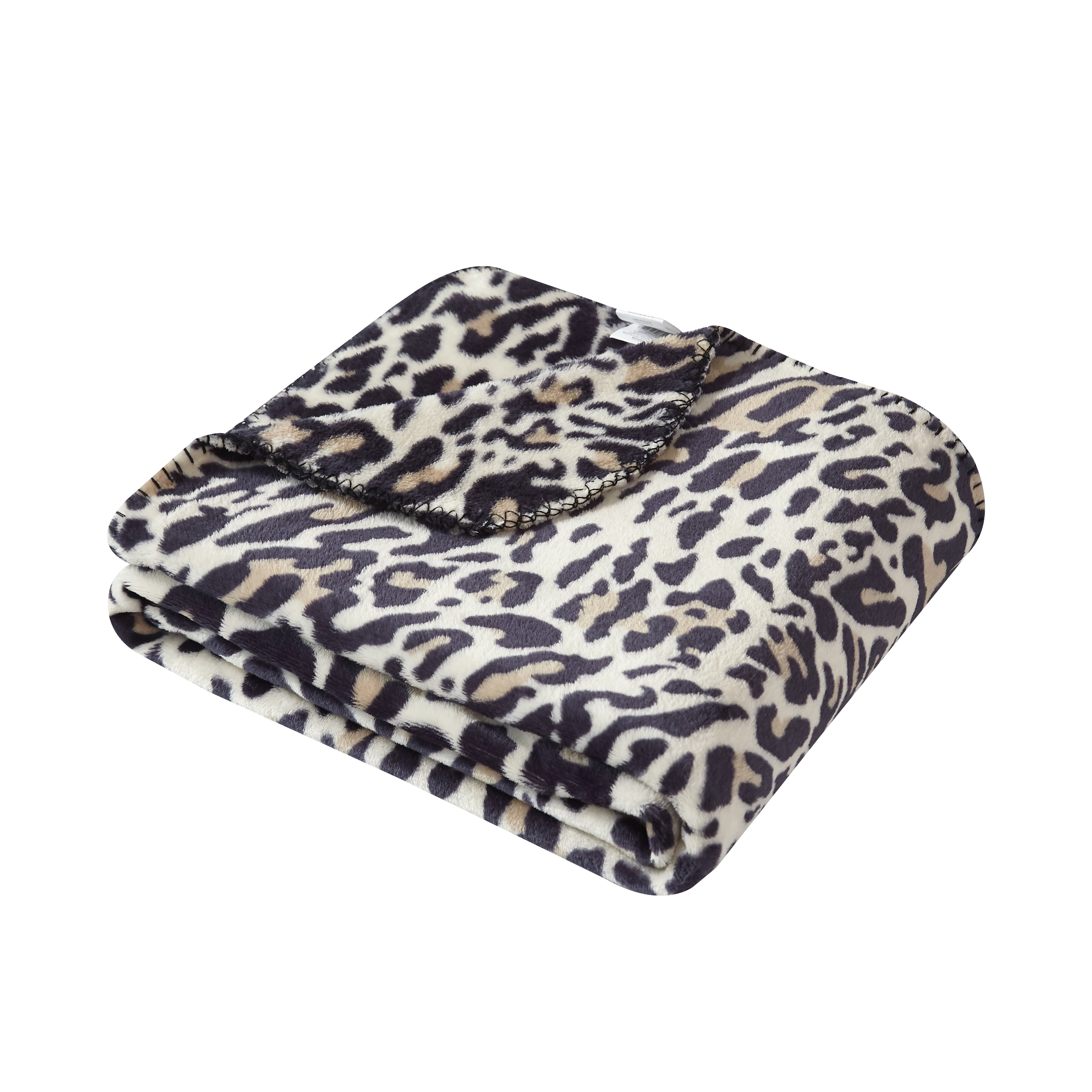 MAINSTAYS CHEETAH Leopard PRINT FLEECE THROW BLANKET Material Fabric 50 X 60 NEW 